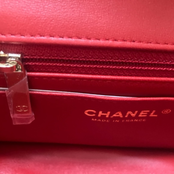 Chanel Mini Rectangle Flap Tweed Red & White Brand New! - Picture 12 of 15